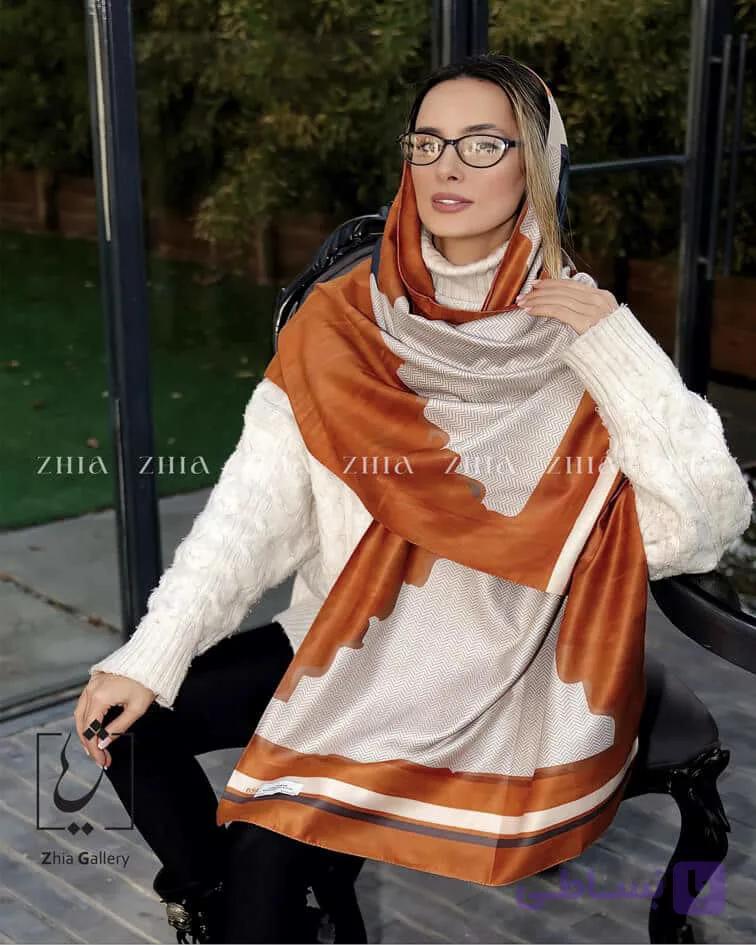 شال موهر دورو طرح گلیم کد 659 — تصویر 1