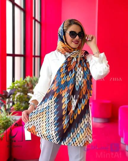 شال موهر طرح پروانه کد 6،4،3 — تصویر 1