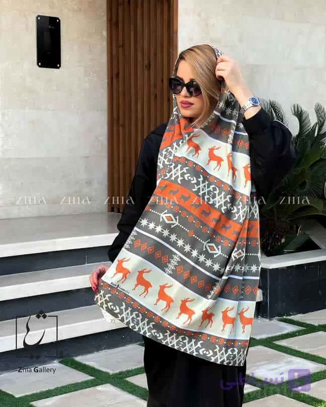 شال موهر طرح گوزن کد 291 — تصویر 1