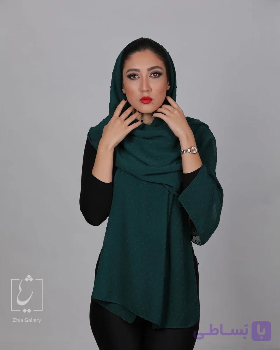 شال حریر طرح شکوفه کد 1042 — تصویر 1