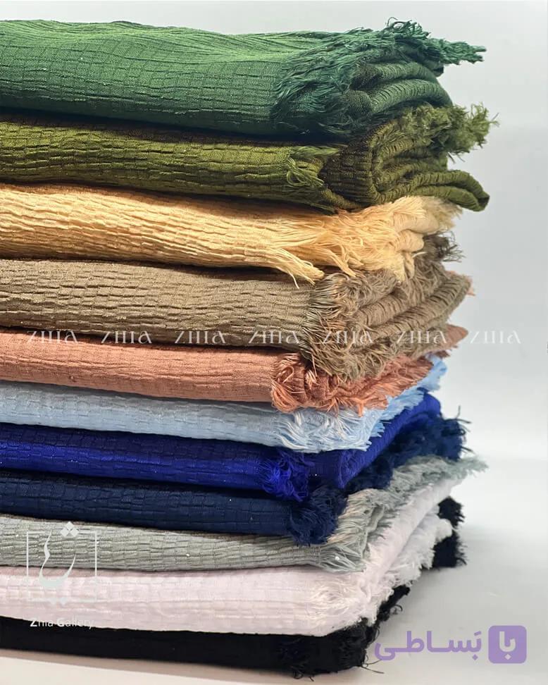 شال بیسیک طرح پلیسه پفکی اکلیلی کد 331 — تصویر 1