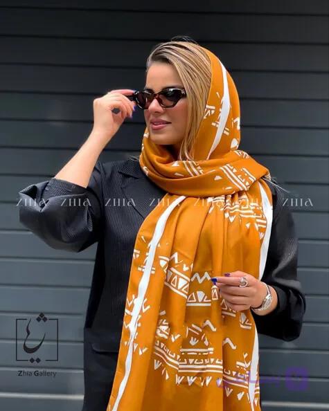 شال موهر دورو طرح کتیبه کد 462 — تصویر 1