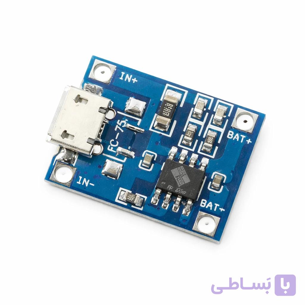 ماژول شارژر باتری لیتیوم TP4056 – Micro USB (بسته 3 عددی)