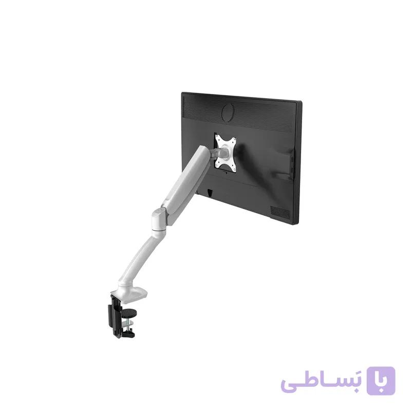 پایه نگهدارنده تک مانیتور جکی گازی(ارگوتک) مدل WLA001 رنگ سفید مناسب 17 تا 30 اینچ — تصویر 1