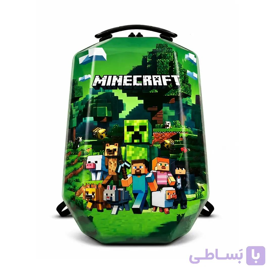 کوله پشتی مدرسه مدل MS1050 طرح MINECRAFT GREEN — تصویر 1