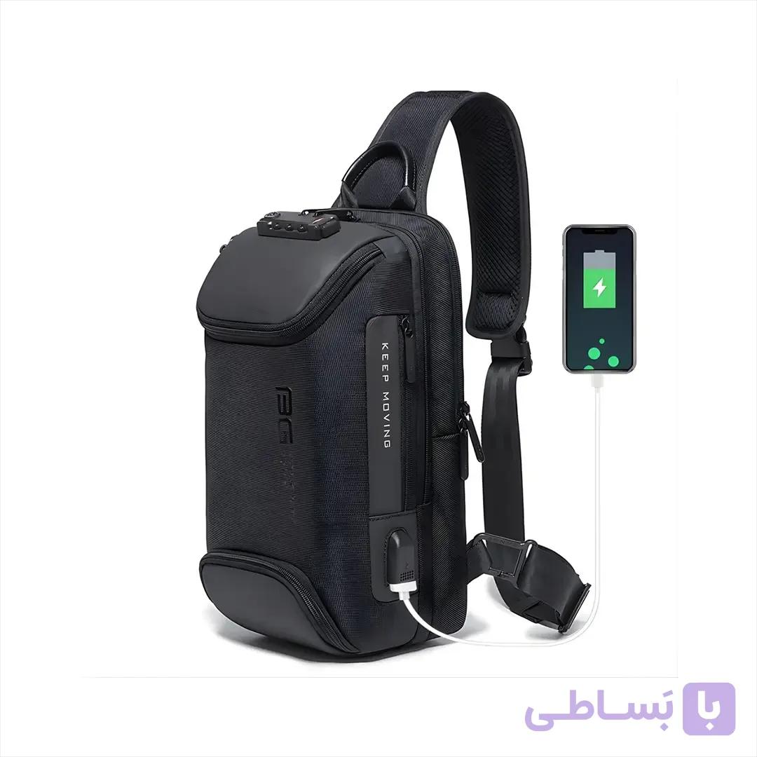 کیف دوشی کراس بادی اصل BG-7082 رمز دار با پورت USB — تصویر 1