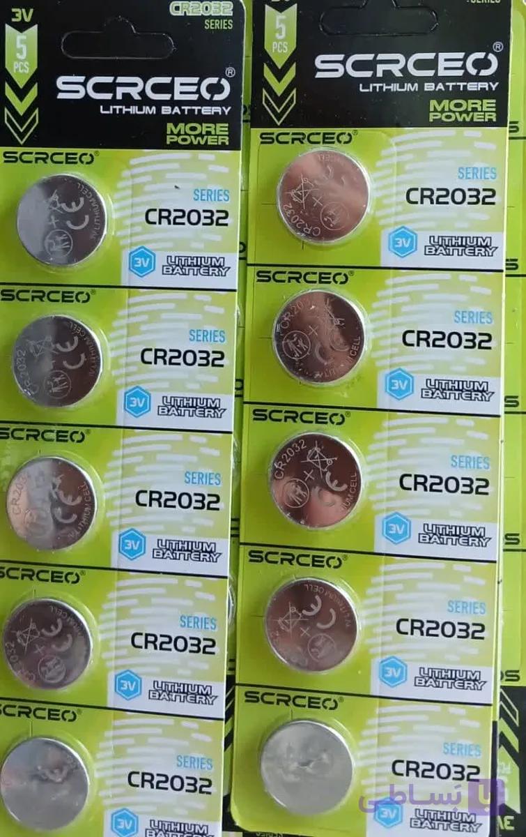باتری سکه ای SCRCEO مدل CR2032( 6 بسته5عددی..هزینه ارسال ۲۰۰.۰۰۰ت)