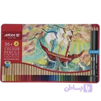 مداد رنگی 3+36 رنگ آریا مدل 3023