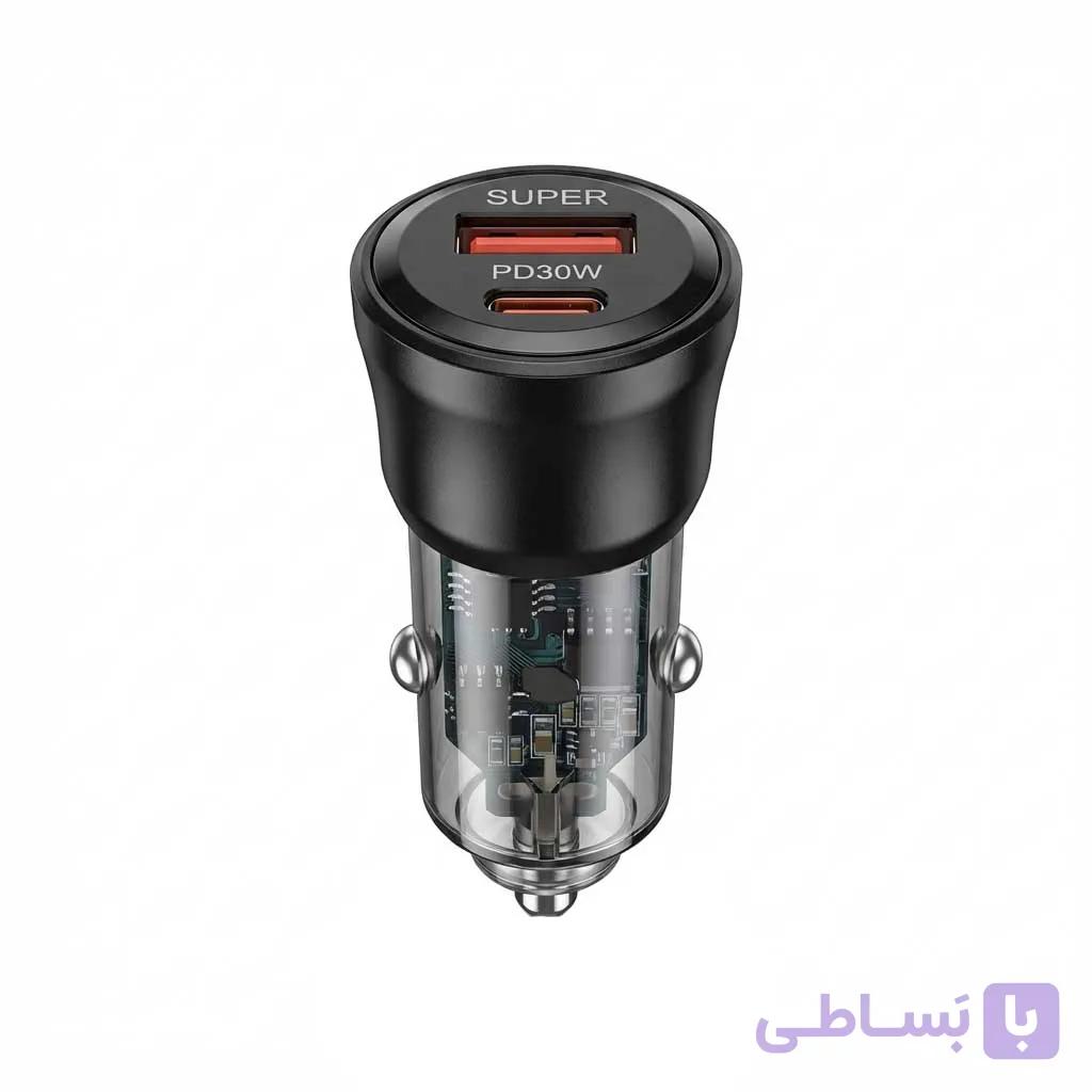 شارژر فندکی 60 وات دو پورت مدل BK-990 — تصویر 1