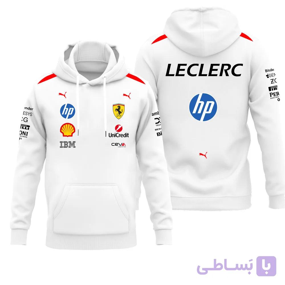 هودی سفید چارلز لکلرک فراری 2026 Ferrari Charles Leclerc Formula 1