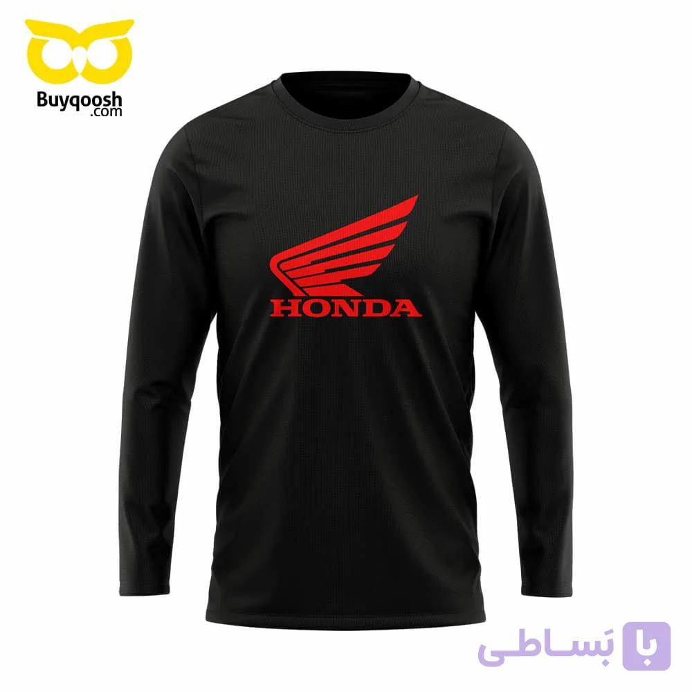 پیراهن آستین بلند مردانه مشکی honda