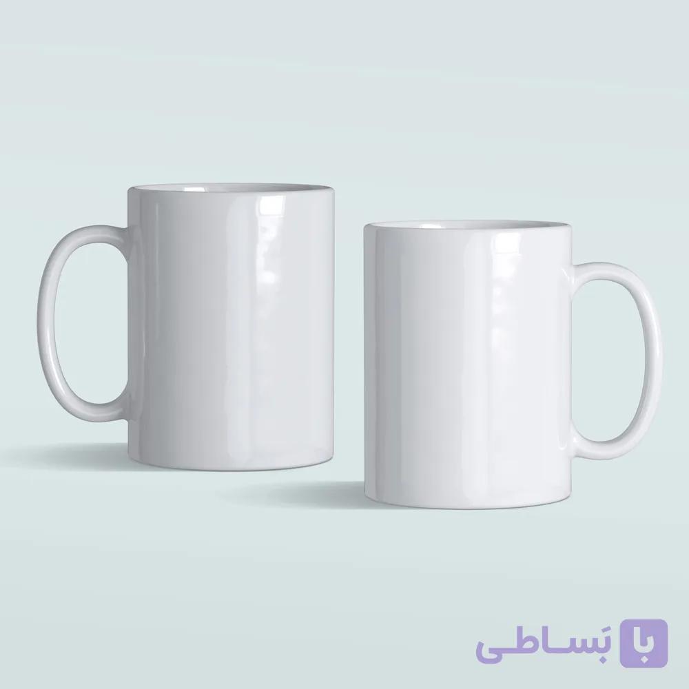 لیوان سرامیکی داخل سفید بیسیک