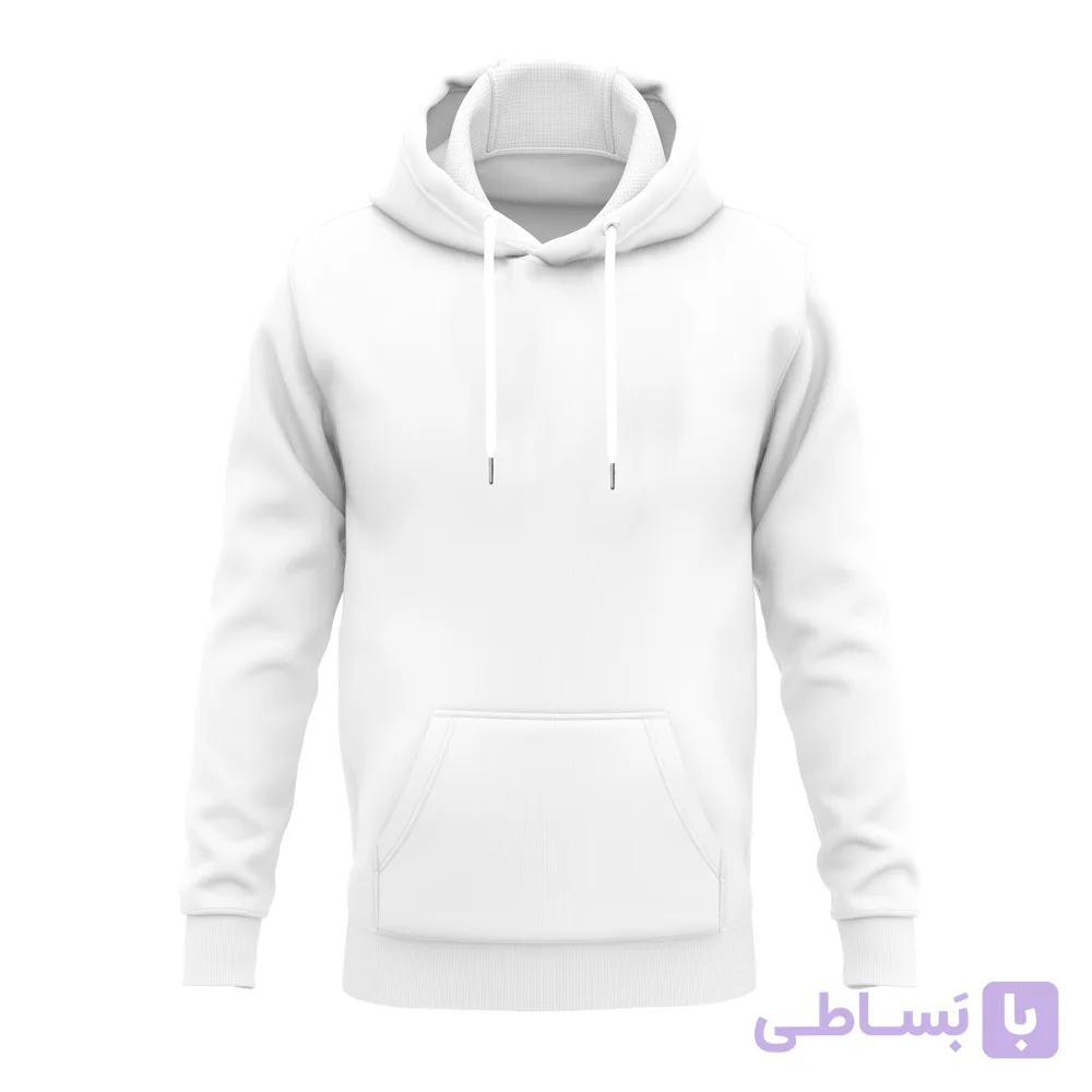 هودی پنبه‌ای سفید بیسیک