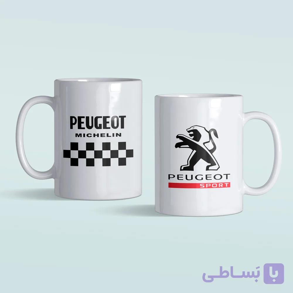 لیوان سرامیکی داخل سفید پورشه