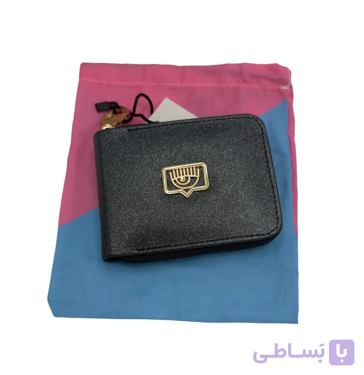 کیف پول کیارا مشکی شاین _ chiara ferragni