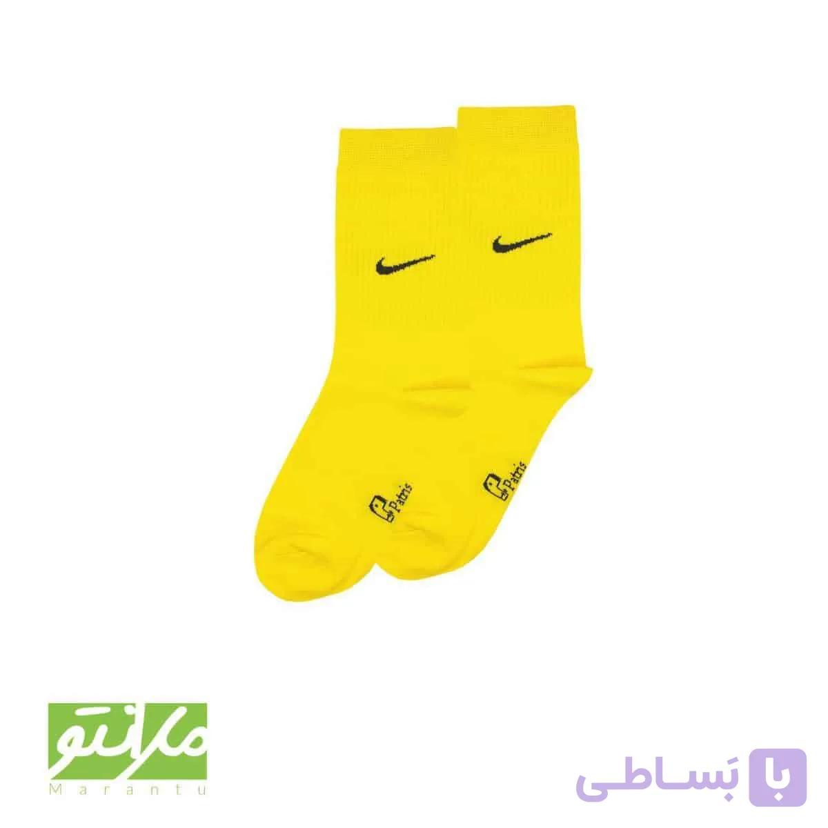 جوراب ساقدار کشدار نایک زرد