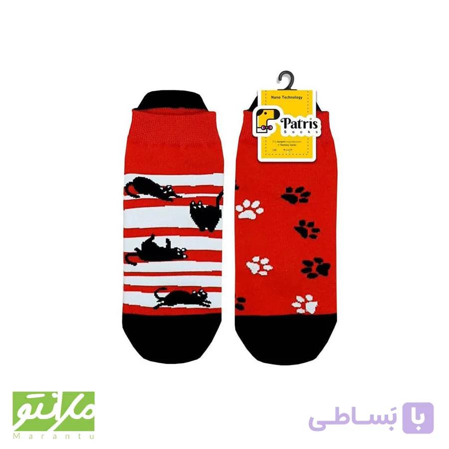 جوراب مچی صاف تا به تا گربه قرمز — تصویر 1