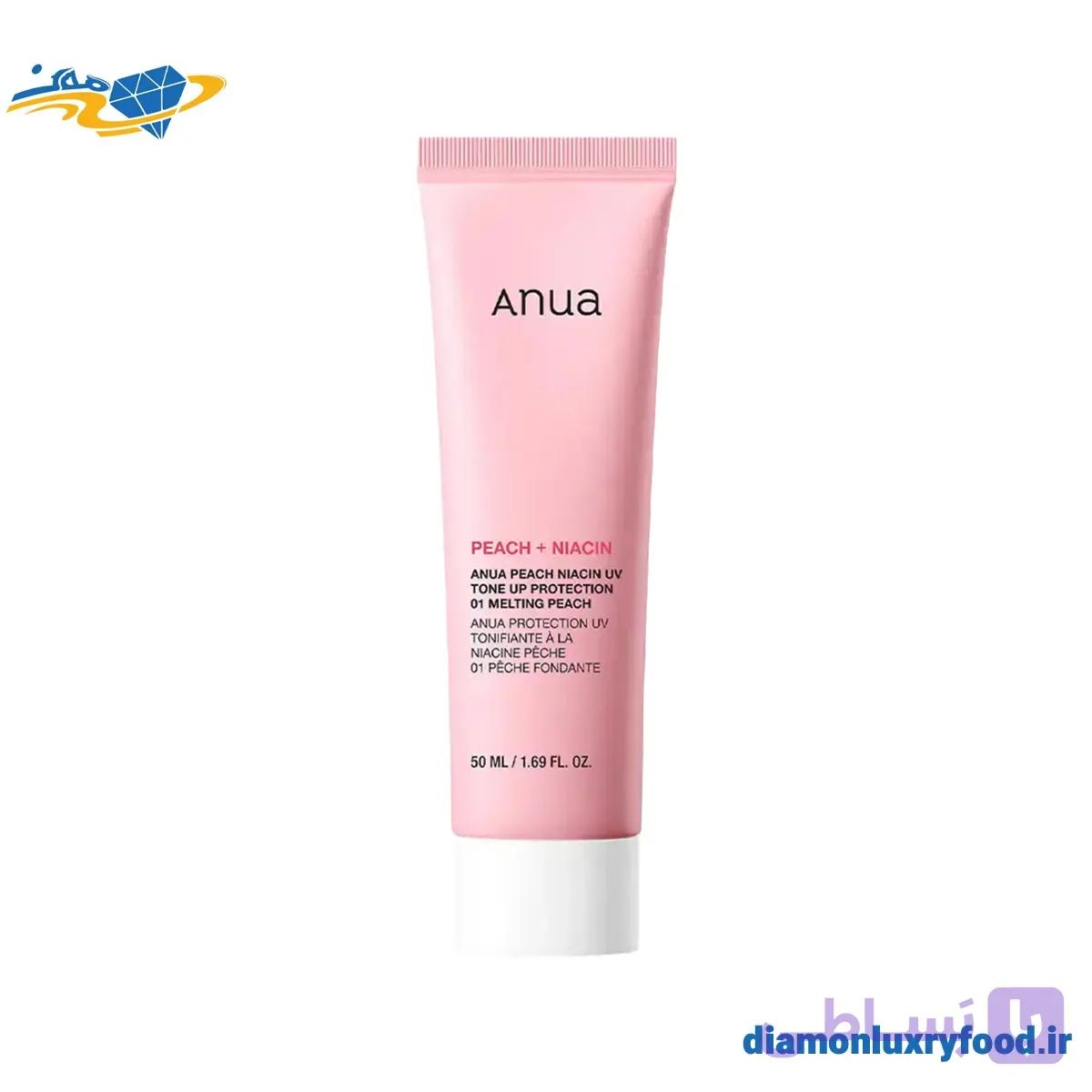 ضد آفتاب تون آپ هلو نیاسینامید آنوا |Anua Peach Niacin UV Tone Up Protection 01 Melting Peach — تصویر 1