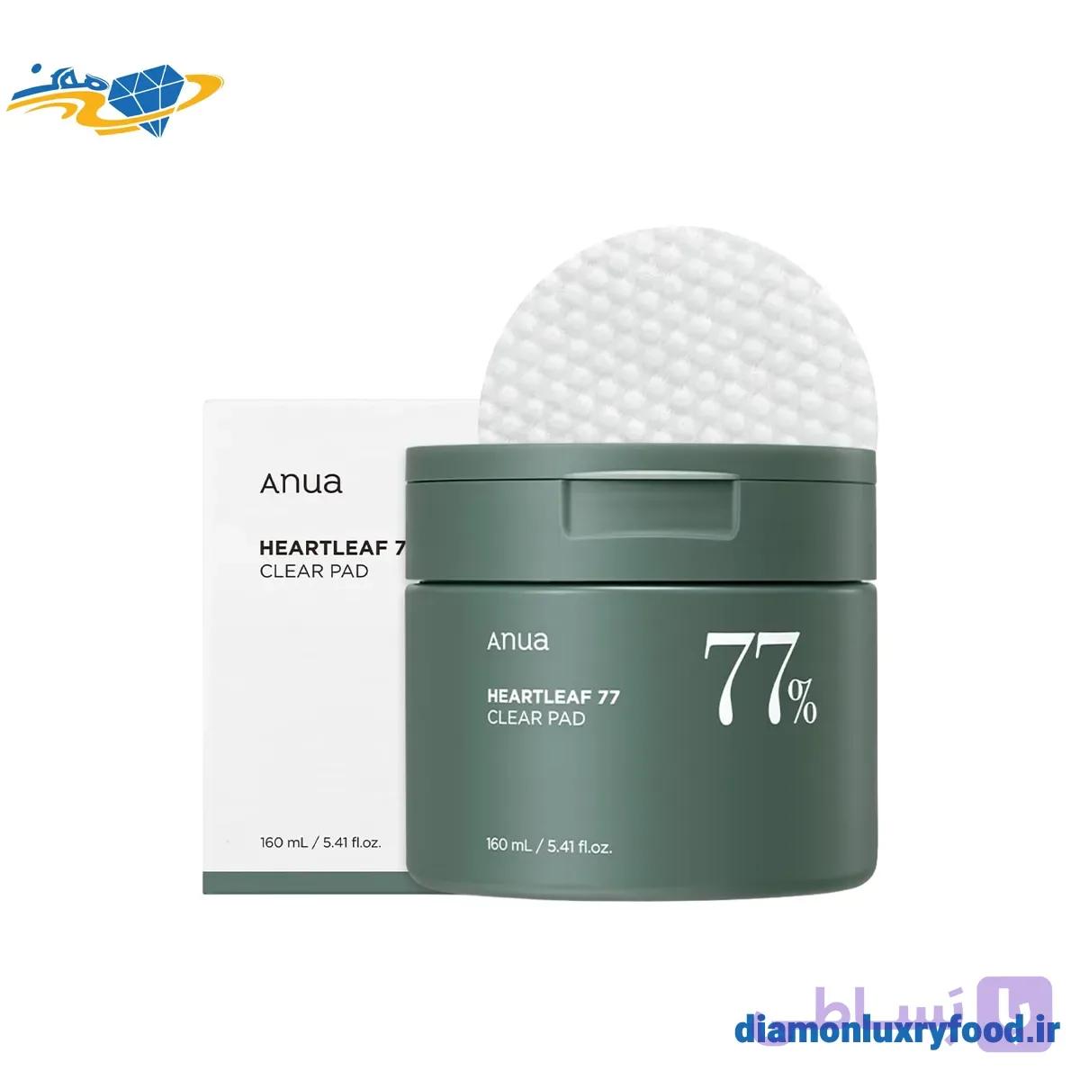 تونر پد پاک‌کننده و تسکین‌دهنده آنوا 77٪ هوتونیا |ANUA Heartleaf 77% Clear Pad — تصویر 1