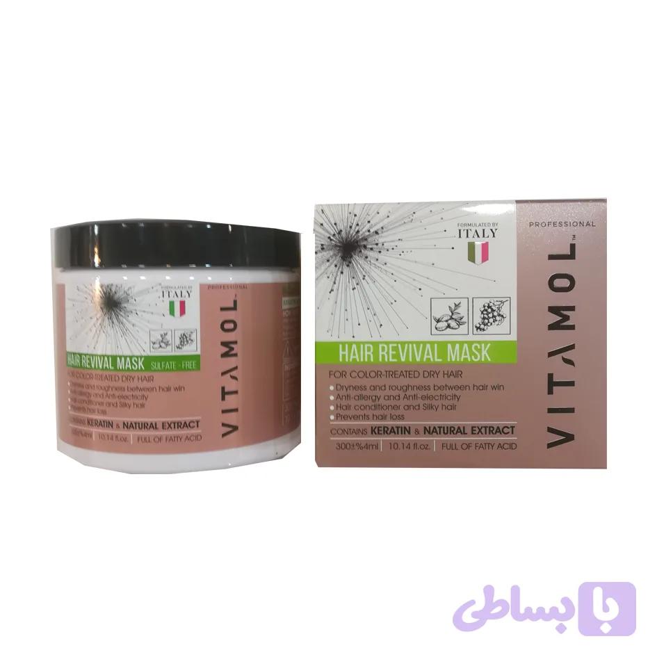 ماسک مو داخل حمام فری سولفات مخصوص موی رنگ شده و کراتین ویتامول ۴۰۰ میلی لیتر | Vitamol Keratin Hair Mask 400 ml