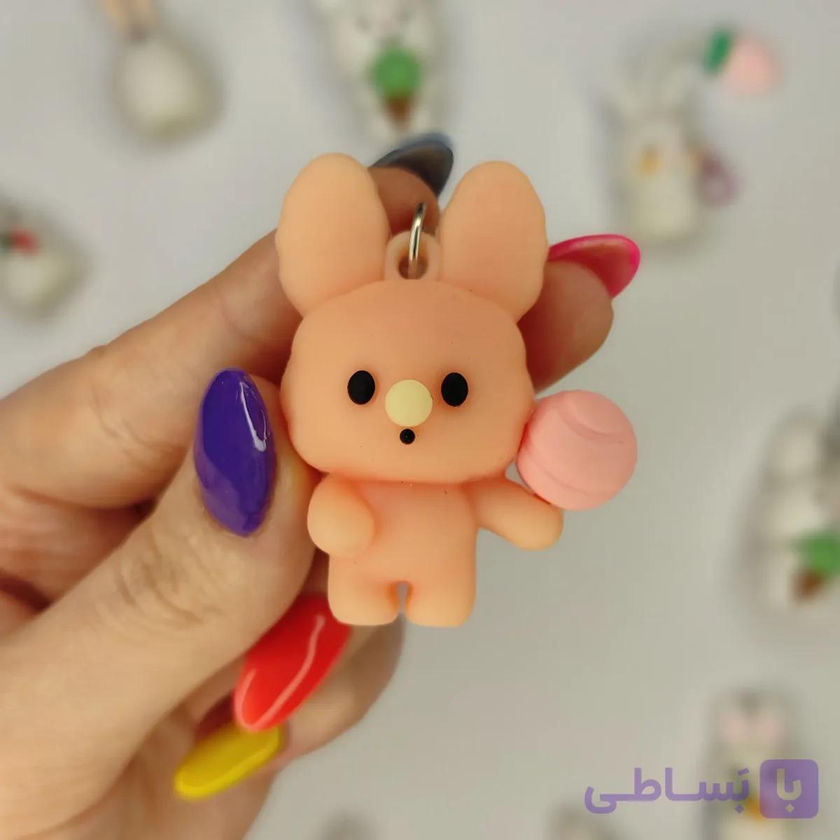 جاکلیدی سیلیکونی طرح خرگوش نارنجی