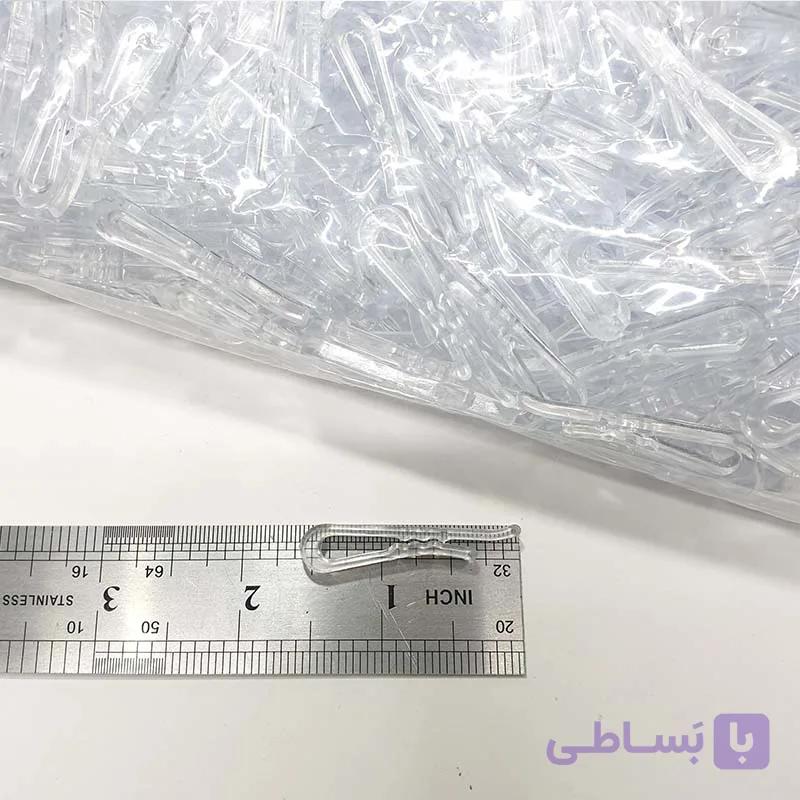 گیره پیراهنی کریستالی شفاف بسته 1000 عددی – کیفیت درجه یک