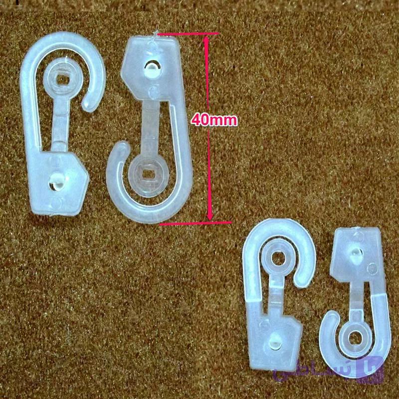 گیره جورابی وسط قفلی خارجی 40mm بسته 1000 عددی رنگ شفاف