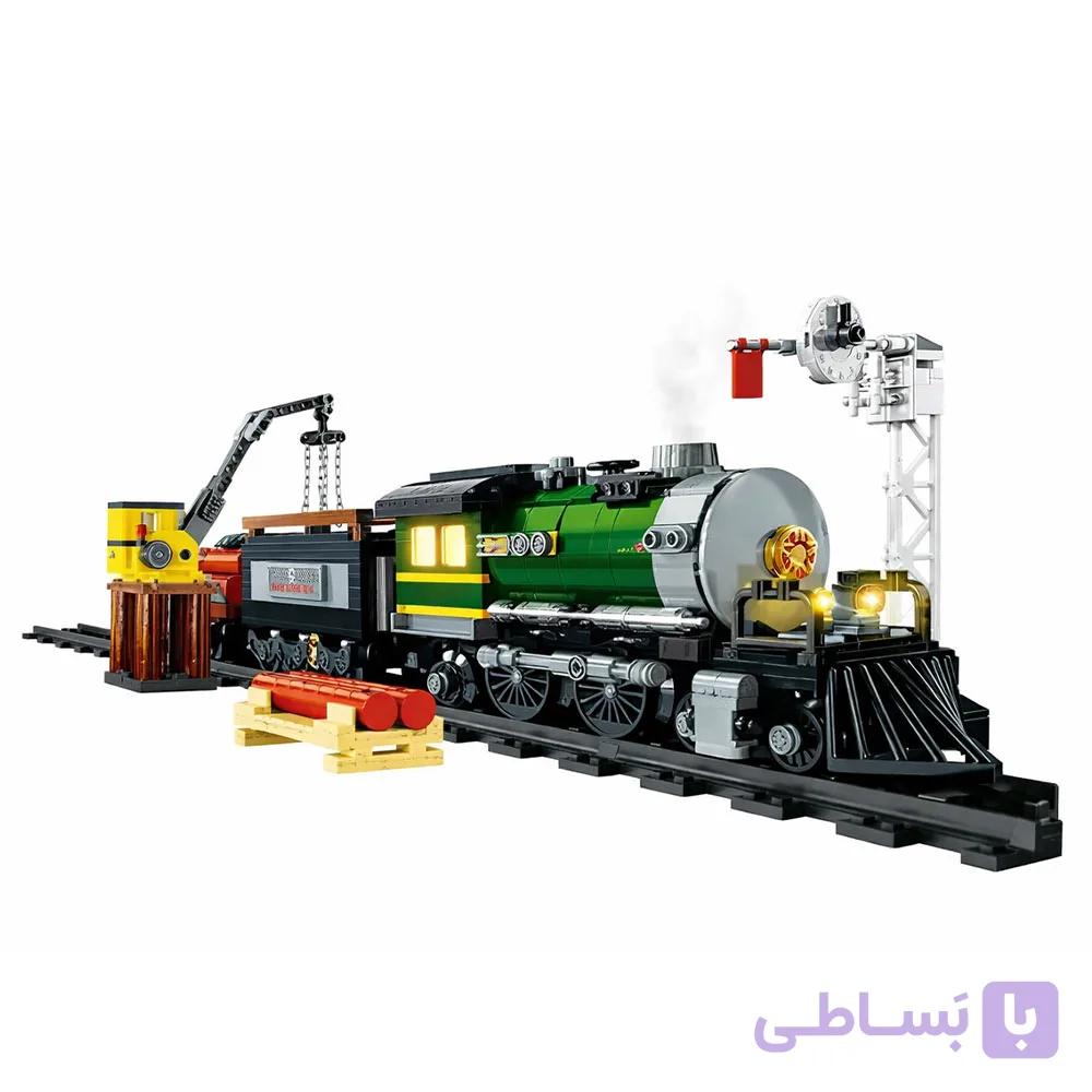 لگو قطار دودزا مدل Steam Train کد BB820E، تعداد 876 قطعه، همراه با ریل و قابلیت دودزا و چراغدار — تصویر 1