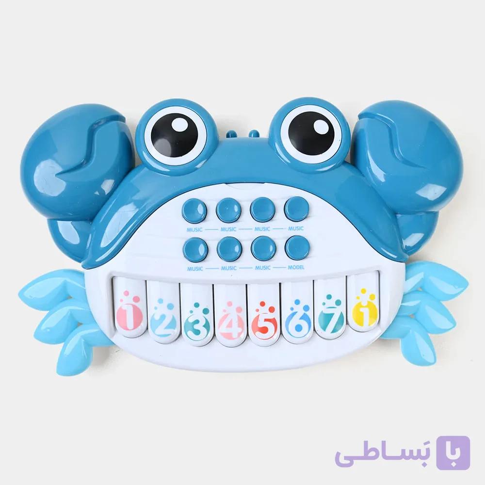 اسباب بازی ارگ موزیکال طرح خرچنگ برند Chuangfa کد 6632، 8 کلید پیانویی، موزیکال و چراغدار — تصویر 1