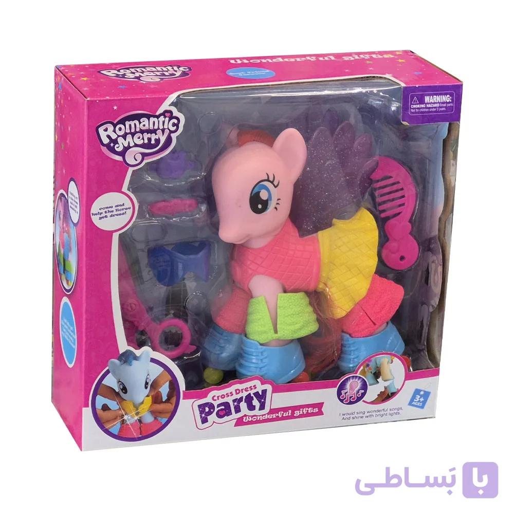 فیگور اسب پونی اسکیت سوار مدل Romantic Merry کد 88462 همراه با اکسسوری — تصویر 1