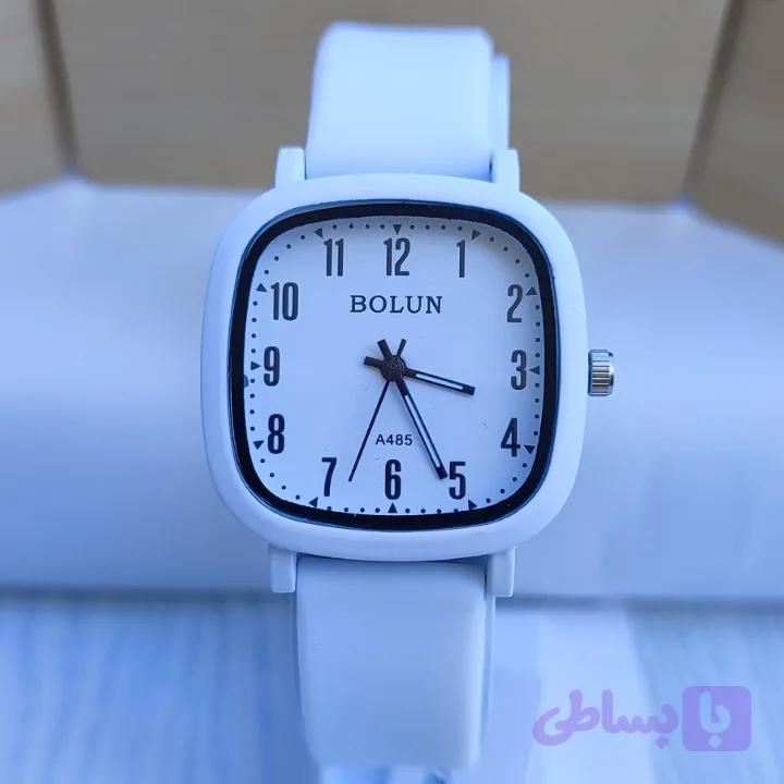 ساعت دخترانه بولون بند رنگی صفحه سفید