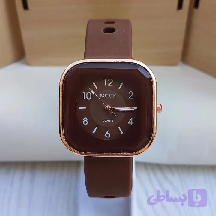 ساعت بولون دخترانه سفید صفحه مربع