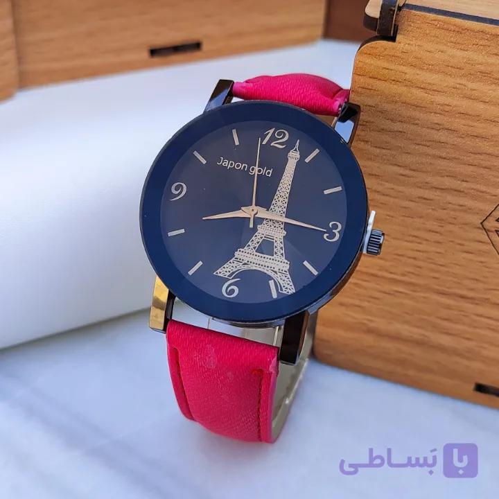 ساعت دخترانه بند پارچه ای طرح ایفل