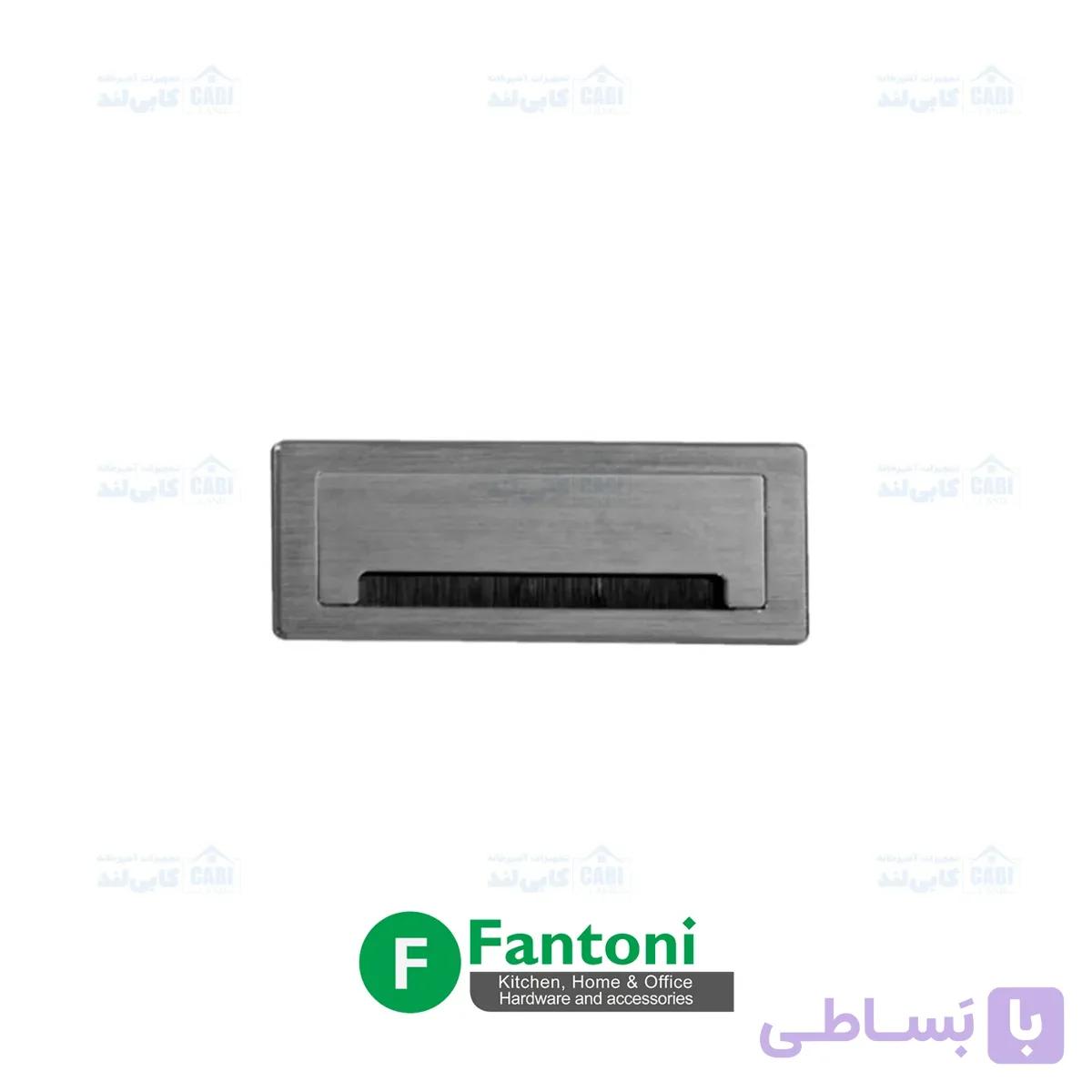 قاب داکت لولایی آلومینیومی رومیزی با درب آرامبند طول 200mm رنگ خاکستری فانتونی T345 — تصویر 1