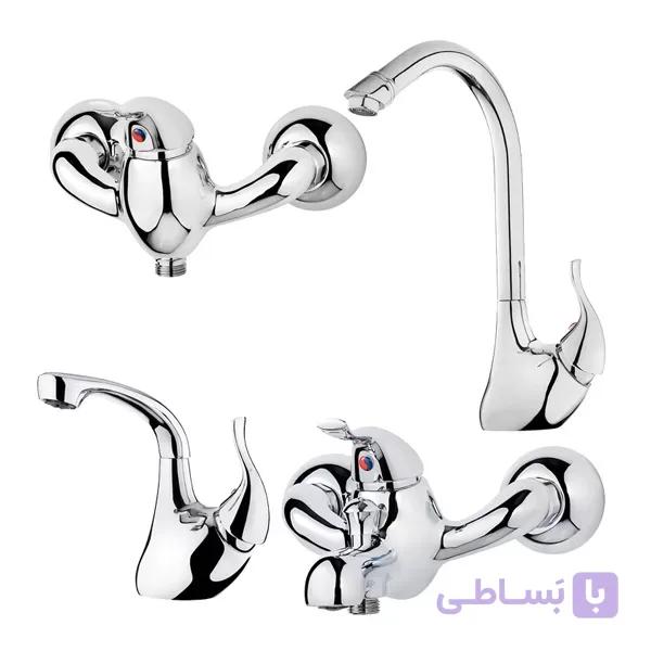ست کامل شیرآلات کاویان مدل بیتا کروم