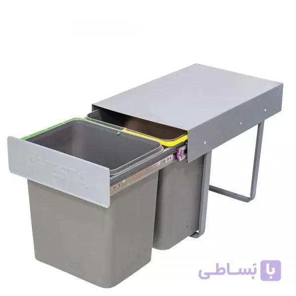 سطل زباله دو قلو 20 لیتری اوستا
