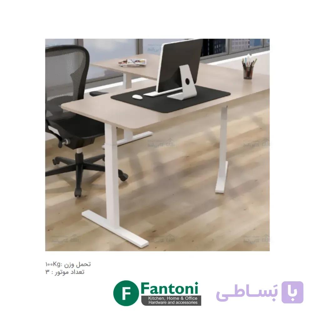میز سه پایه برقی L فرم با قابلیت تغییر زاویه فانتونی T202 — تصویر 1