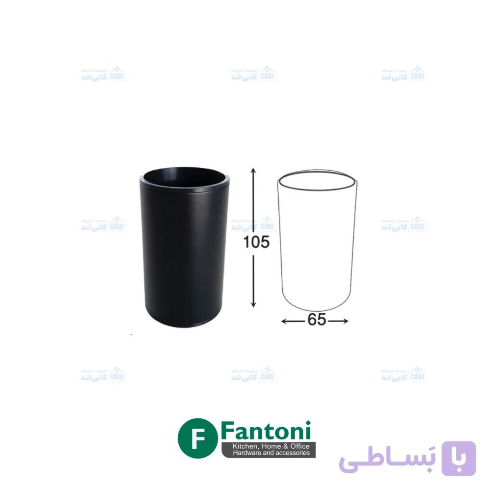 جای مسواک گرد روی صفحه رنگ مشکی مات سری M فانتونی S202 — تصویر 1