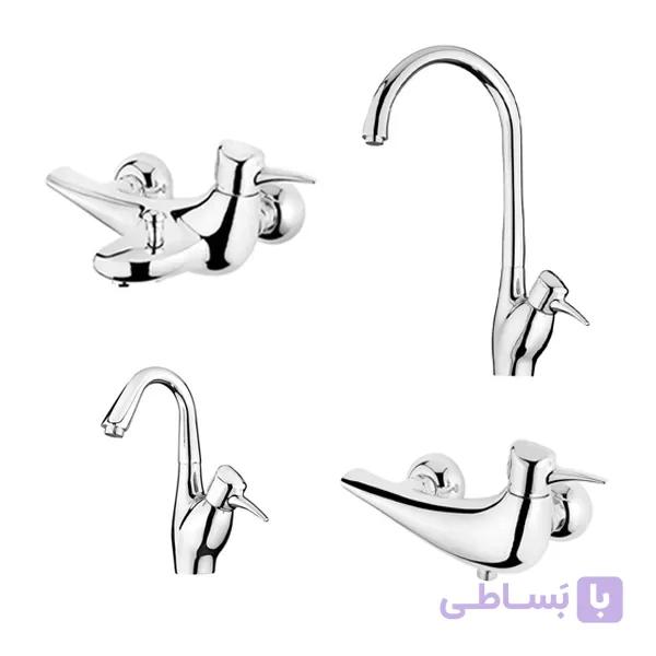 ست کامل شیرآلات کاویان مدل توکا کروم