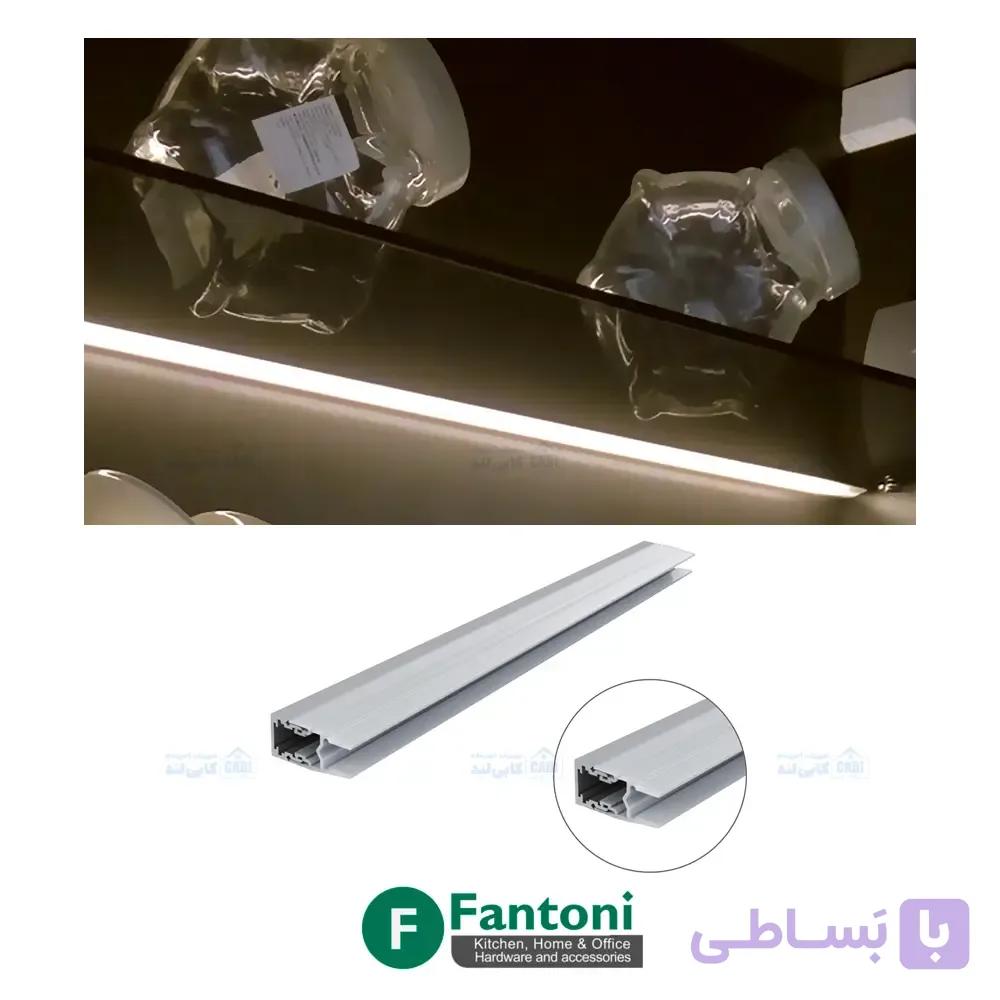 چراغ LED داخل کمد و کابینت جهت شلف شیشه ای سایز 60 تا 120 فانتونی N573 تا N575 — تصویر 1