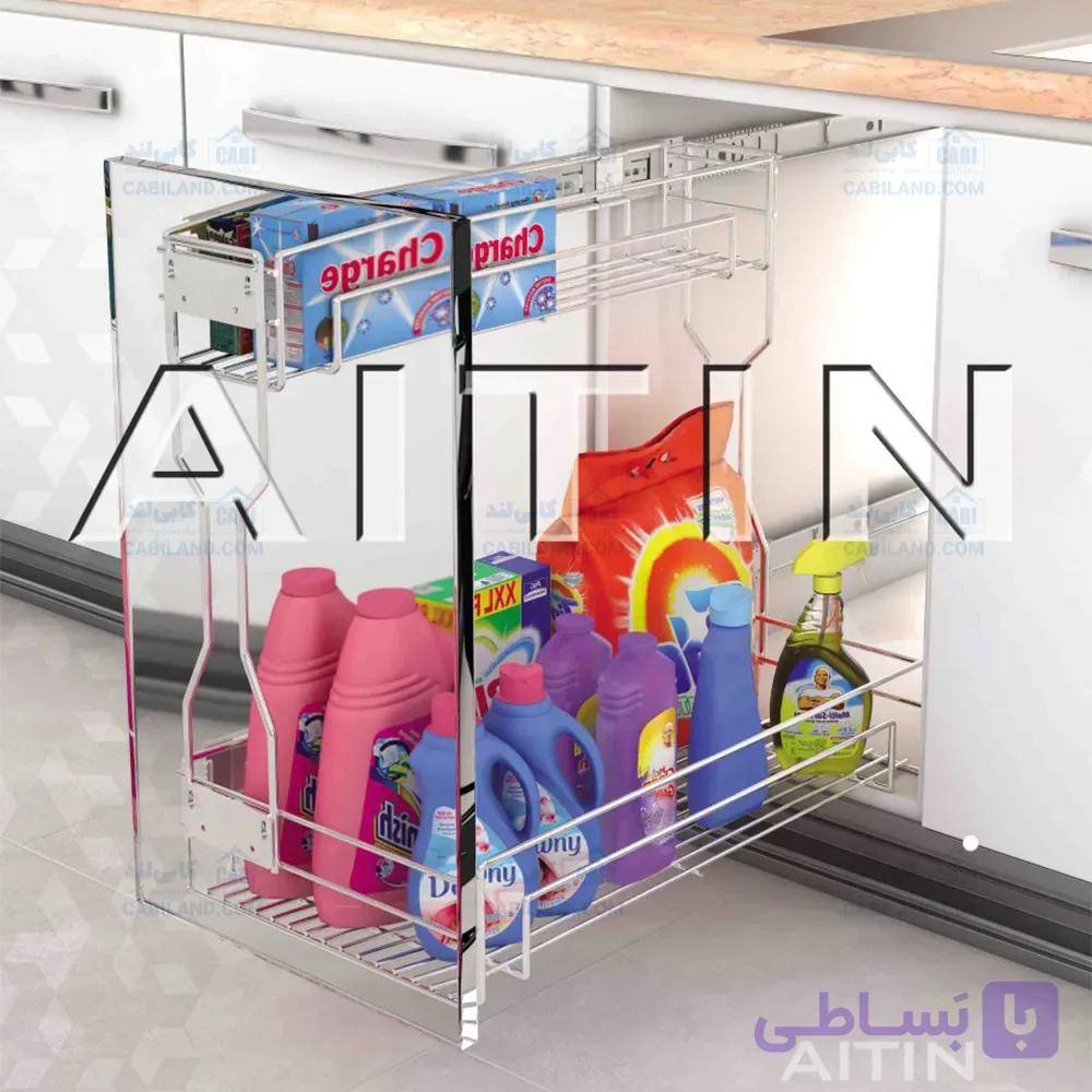 سبد مواد شوینده ریل پهلو آیتین با قابلیت نصب درب