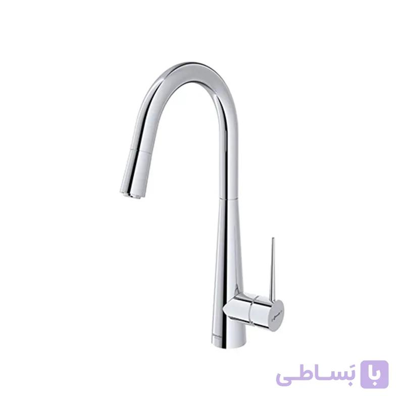شیر آشپزخانه شودر مدل شاوری ایتن شیری کروم — تصویر 1