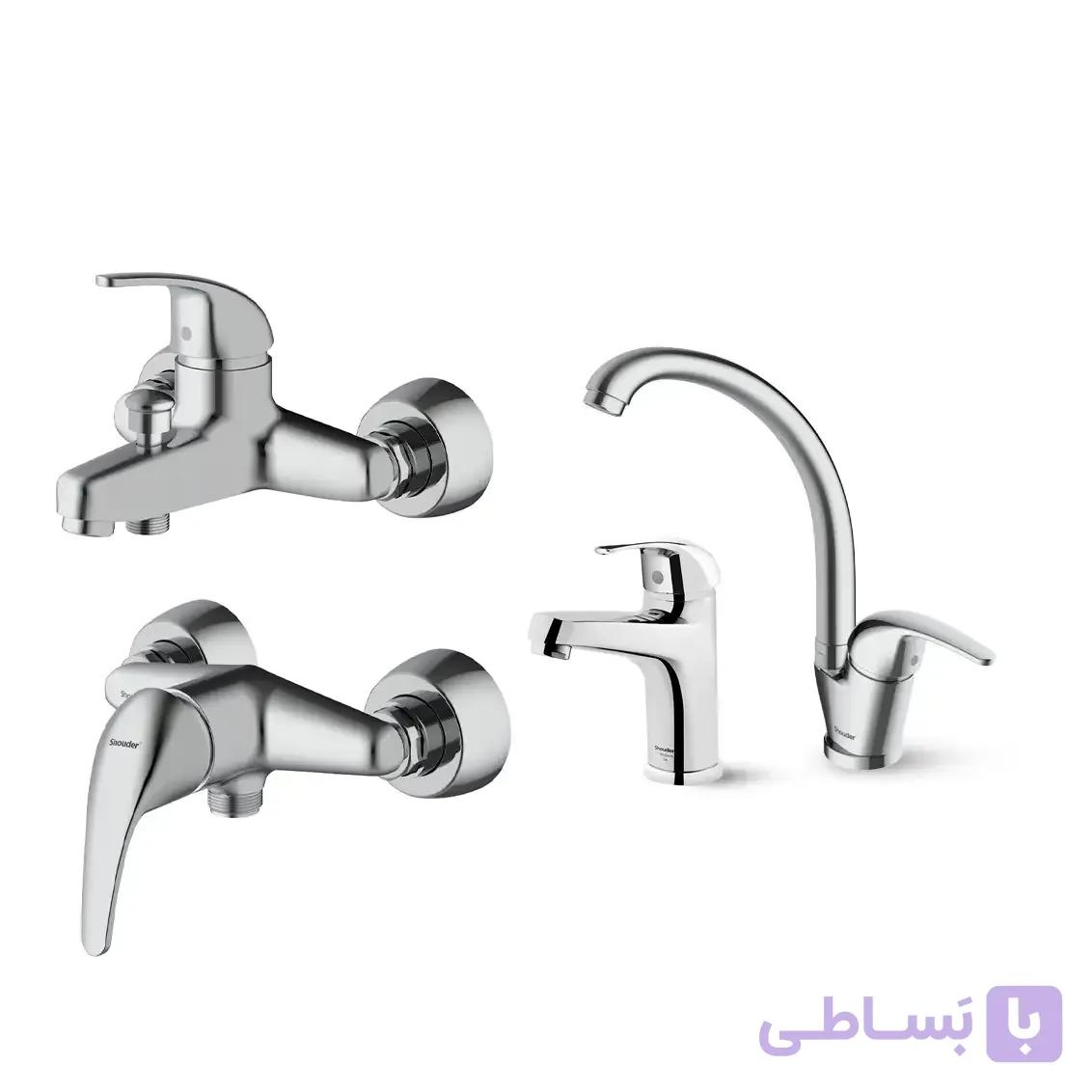 ست کامل شیرآلات شودر مدل اطلس کروم — تصویر 1