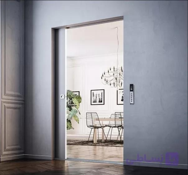 مکانیزم تاپ لاین ترکیبی 2400mm برقی EW1 تک درب چوبی ساختمانی حداکثر عرض هر درب 1200mm فانتونی K090 — تصویر 1