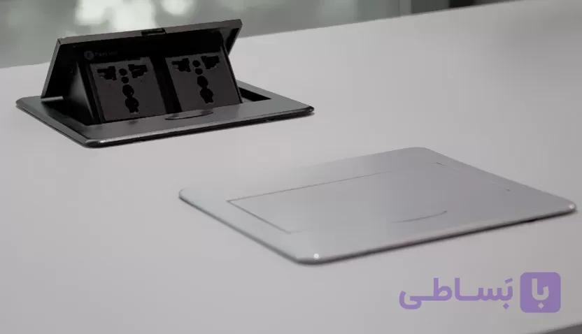 پریز برق مربعی دکمه تاچ مکانیکی مشکی فانتونی N335 — تصویر 1