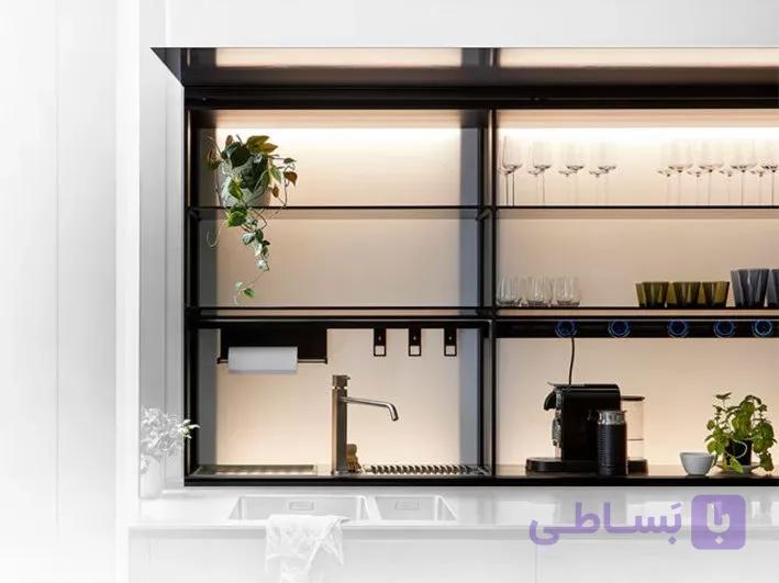 پروفیل آلومینیومی شلف ترکیبی دکوراتیو مشکی مات با قابلیت نورپردازی فانتونی i260 تا i266 — تصویر 1