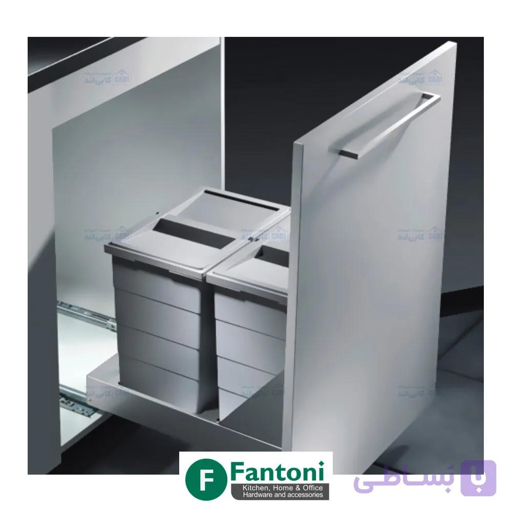 سطل چند منظوره توکار ریل از کف هایلو کد 361641 مدل باتم مانت جهت یونیت عرض 400mm فانتونی Q240 — تصویر 1