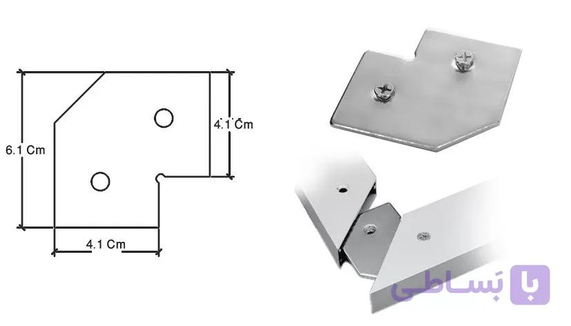 کرنر جوینت پروفیل درب کمد و کابینت مدل ژرمن