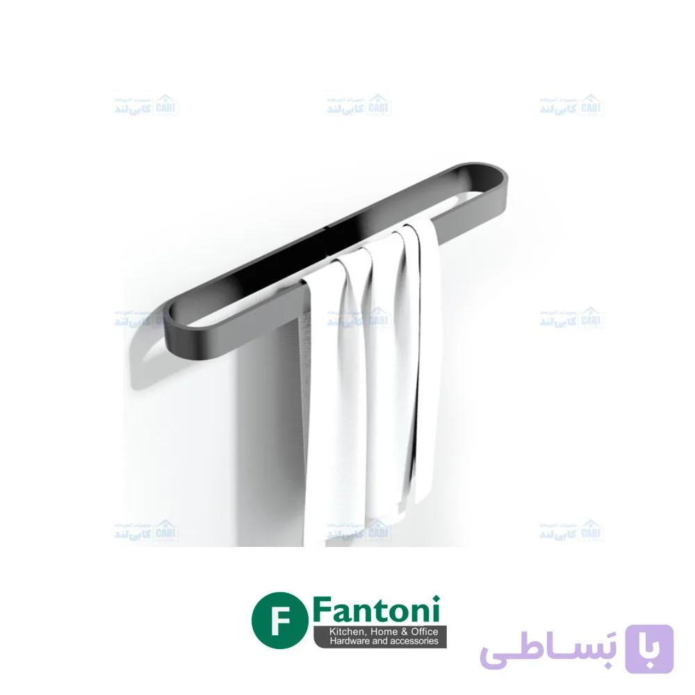 هولدر حوله 430mm رنگ مشکی مات سری A فانتونی S004 — تصویر 1