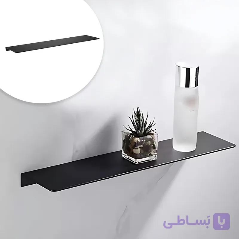 شلف حمام یک طبقه پیچی رنگ مشکی مات فانتونی S056 — تصویر 1